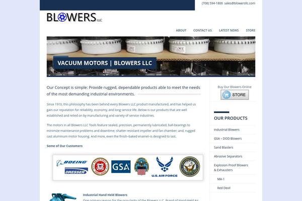 Vanguard theme site design template sample