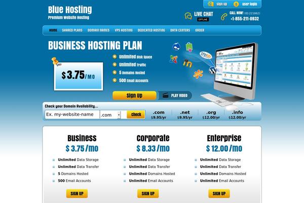 blue-hosting.com site used Php-hosting
