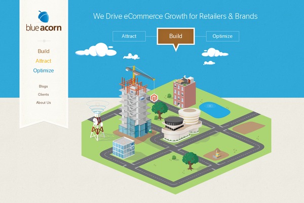 Acorn theme site design template sample
