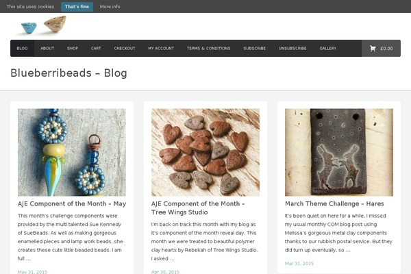 blueberribeads.co.uk site used Xi-portfolio