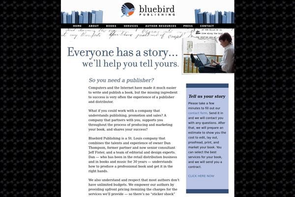 Bluebird theme site design template sample