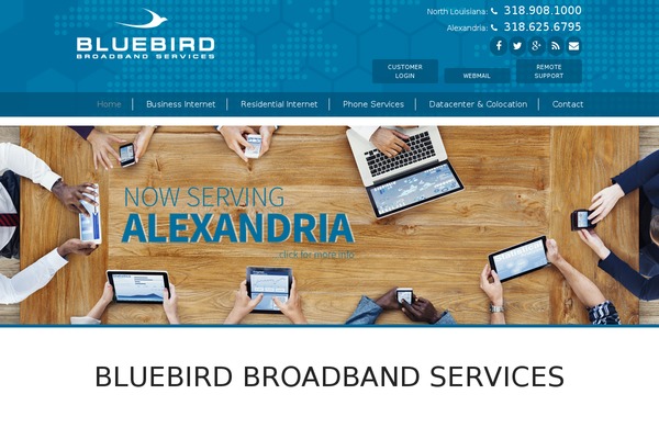 bluebirdbroadband.com site used Pb_theme2