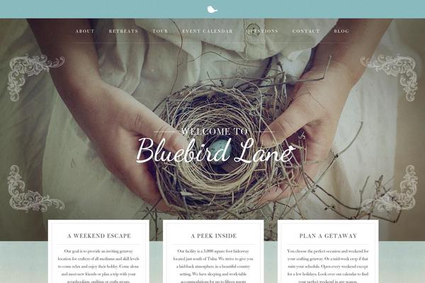 Bluebird theme site design template sample