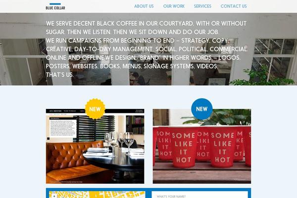 BlueCollar theme site design template sample