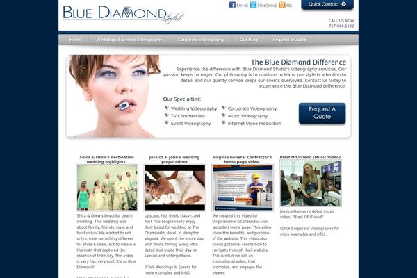 Blue Diamond theme site design template sample
