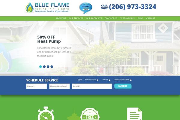 blueflame theme websites examples