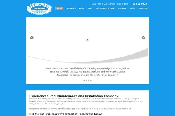 bluehawaiianpools.com site used Cascadia