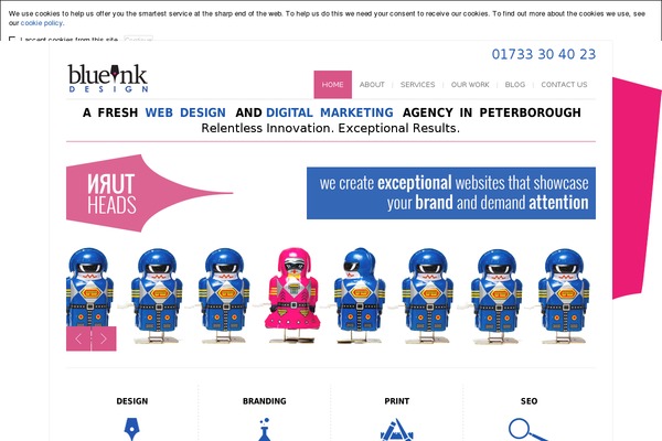 blueinkdesign.co.uk site used Bigbang