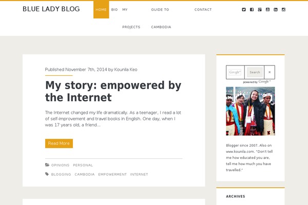 Ignite theme site design template sample