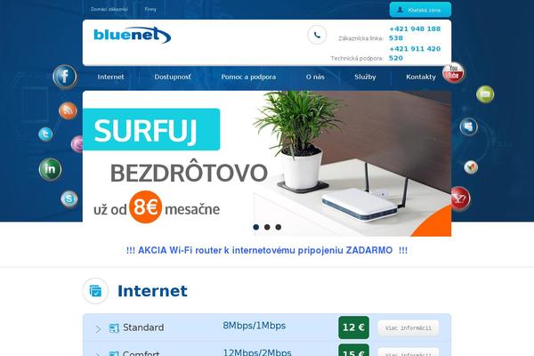 Blueweb theme site design template sample