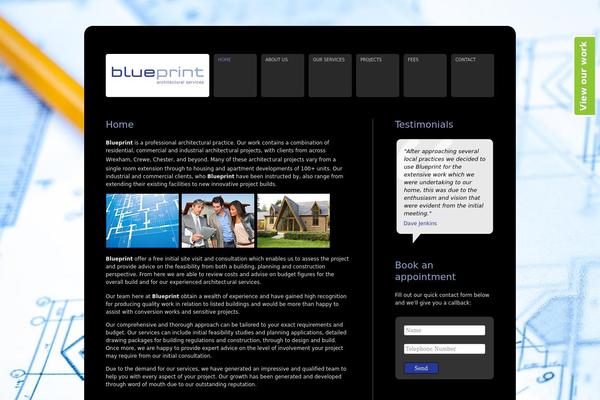 Blueprint theme site design template sample
