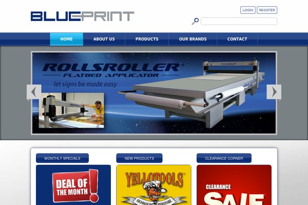 Blueprint theme site design template sample