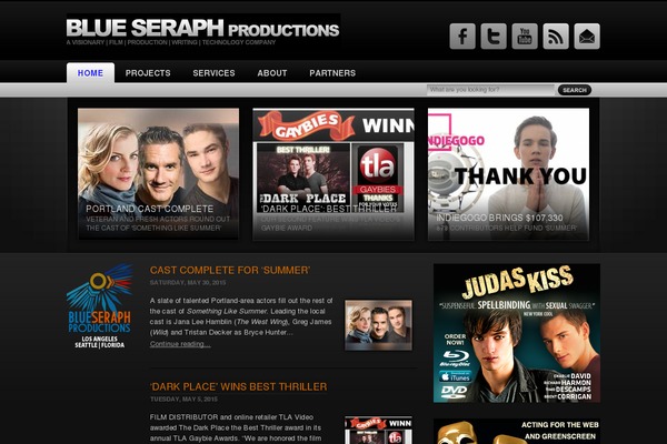 Black Aperture theme site design template sample