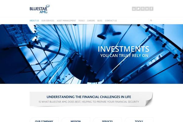 Bluestar theme site design template sample