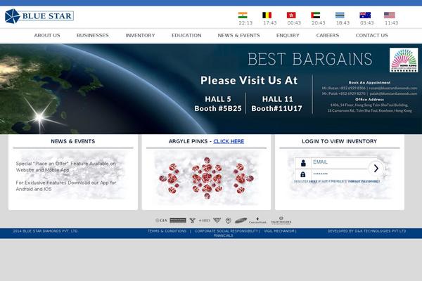 Bluestar theme site design template sample