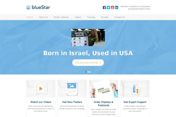 Bluestar theme site design template sample