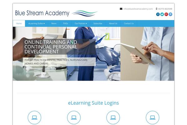 bluestreamacademy.com site used The Landing Page