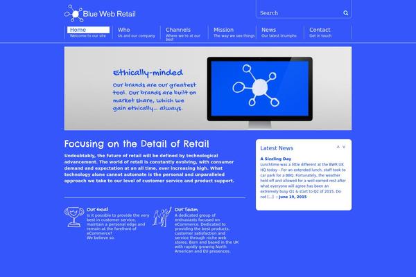 Blueweb theme site design template sample
