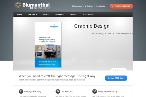 blumenthaldesigngroup.com site used Overlay
