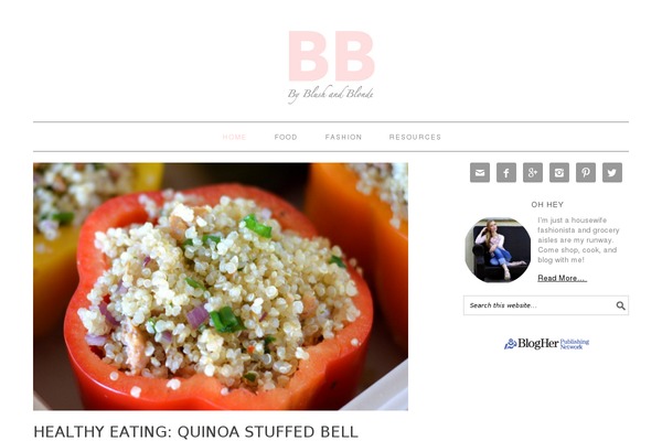 blushandblonde.com site used Foodie Pro