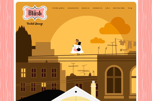 Blush theme site design template sample