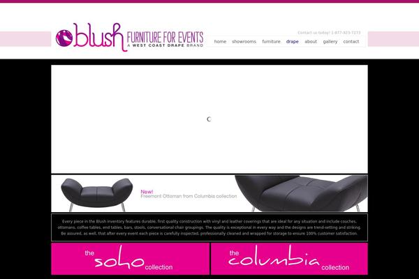 Blush theme site design template sample