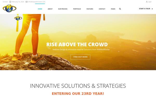 Jupiter theme site design template sample