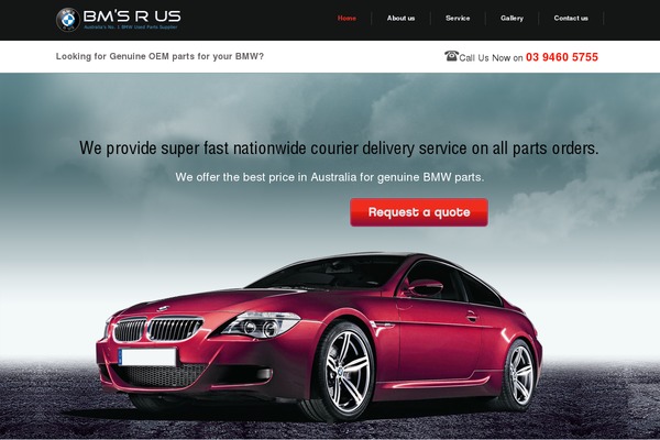 Bmw theme site design template sample