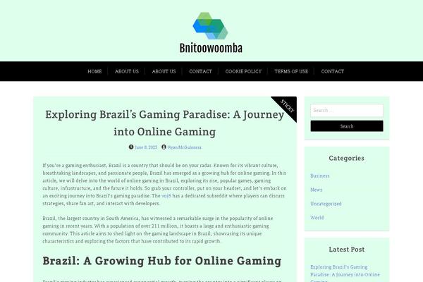 X Blog theme site design template sample