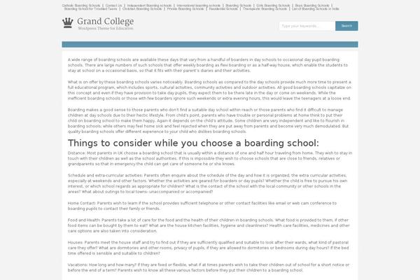 Grand College V1.09 theme site design template sample