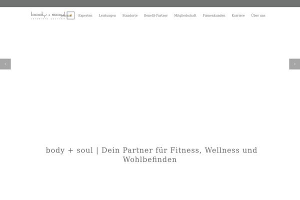 bodyandsoul.de site used Designpile