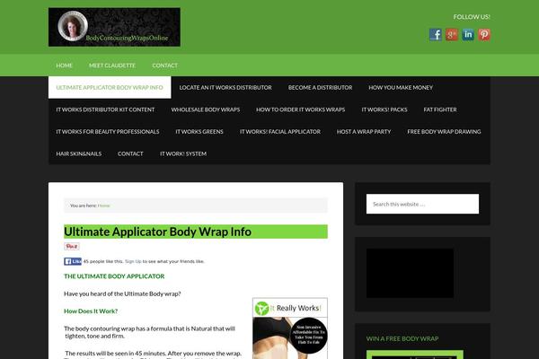 Generatepress_child theme site design template sample