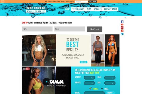 Fitness-wellness theme site design template sample