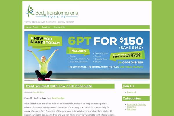 PersonalTrainer theme site design template sample