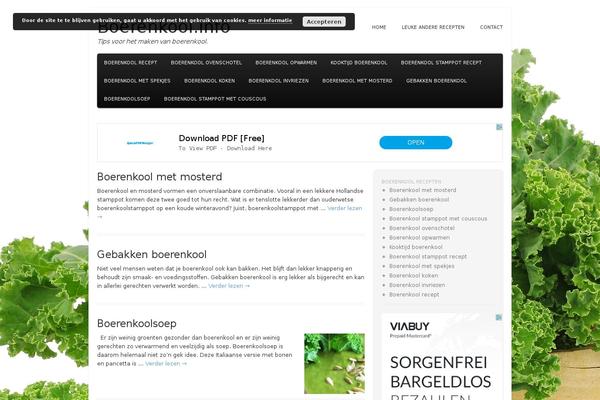 Tiga theme site design template sample