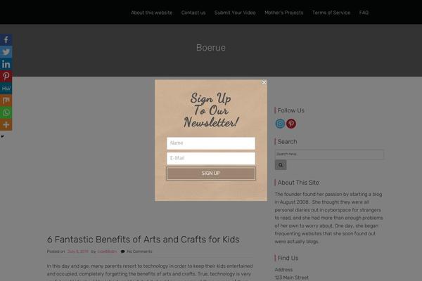 Site using PopUp by Supsystic plugin
