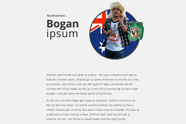 boganipsum.com site used Eleven