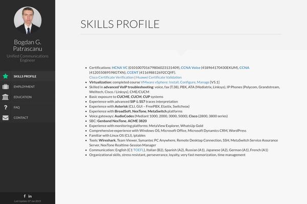 Faculty theme site design template sample