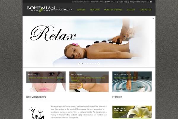 Spa theme site design template sample