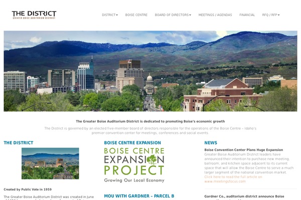 District theme site design template sample