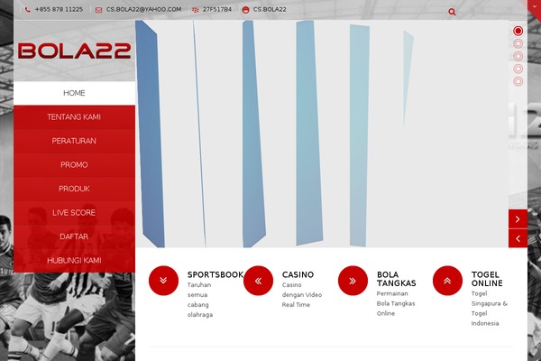 bola22.com site used Vertikal