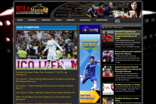 bolamania88.com site used Homebet88