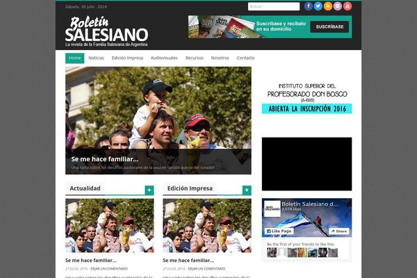Journal theme site design template sample