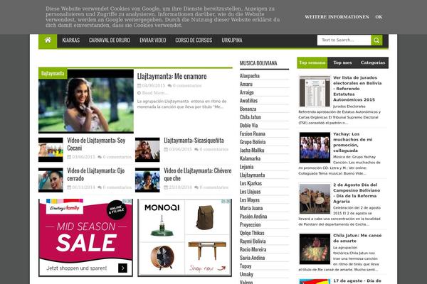 boliviamusica.com site used Reportage
