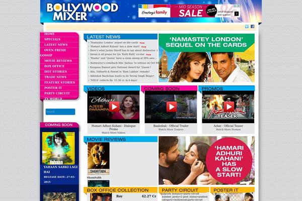 bollywoodmixer.com site used Blankthreecolumn