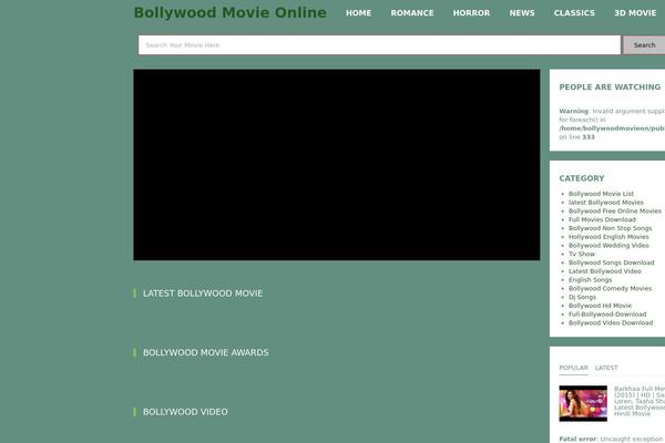 Videoz theme site design template sample