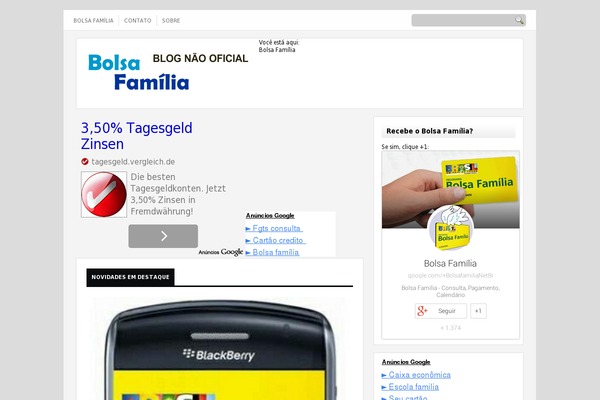 bolsafamilia.net site used Bolsa
