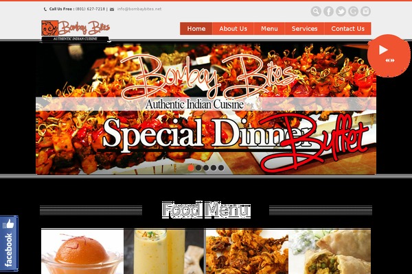 Food theme site design template sample
