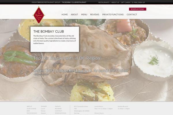 bombayclubdc.com site used Sparkrestaurant