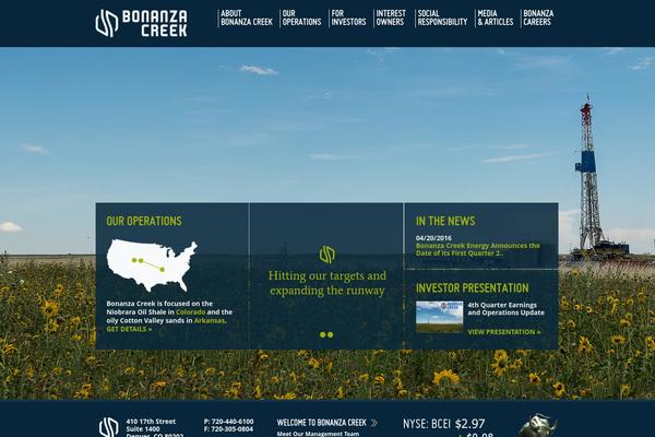 bonanzacreekenergyinc.com site used Bonanza-creek-energy